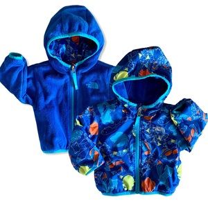BABY NORTH FACE REVERSIBLE HOODED JACKET